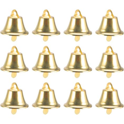 Cloche De Noël Suspendre - 120 Pièces - 16 Mm - Doré - Mini Ornement - Décoration Sapin