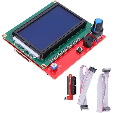Carte mère d'affichage du panneau de commande LCD 12864 pour imprimante 3D, contrôleur intelligent, 2 câbles de connexion (1/5)