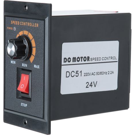 DC-51 Drehzahlregler, ABS-Gehäuse, Permanentmagnetmotor, 220 V AC Eingangsspannung, 120 W, 2,2 A Ausgangsspannung, 0–24 V DC (1/5)