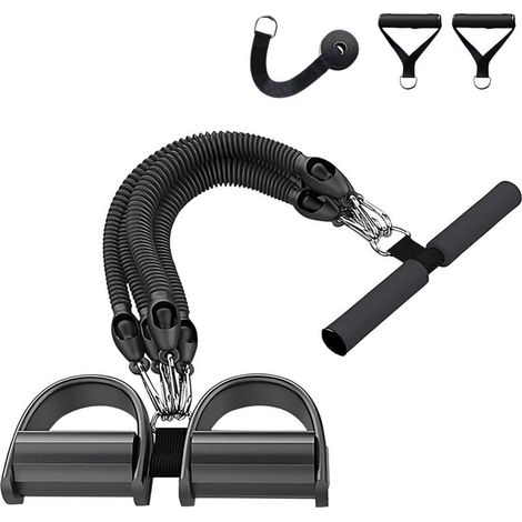 Widerstandsband-Set mit Fußpedal und Türanker – 45 kg Trainingsgerät für Zuhause, Heim-Fitnessstudio, Muskeltraining (1/5)