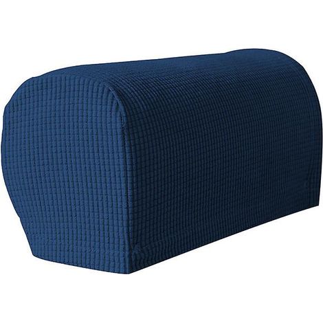 Lot de 2 protège-accoudoirs pour canapé, fauteuil et sofa, housses extensibles antidérapantes, manches de chaise et canapé, tissu doux, 45x35 cm, gris (1/4)