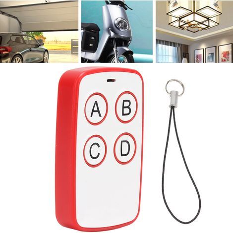 Télécommande sans fil 433M pour volets roulants électriques, portes de garage et barrières - Clé télécommande universelle (rouge) (1/5)
