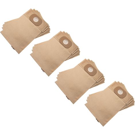 vhbw 20x Staubsaugerbeutel kompatibel mit Kärcher BV 111, DS 5200, K 5200, T 171 Staubsauger - Papier, 30cm x 18,95cm, sandfarben