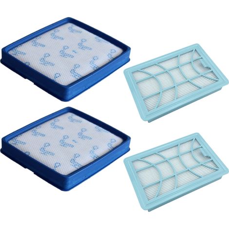 2x Trade-Shop Filter-Set (Motorfilter + HEPA-Abluftfilter) kompatibel mit Philips PowerPro Expert FC9741 FC9742 FC9743 FC9744 FC9745 FC9746 FC9747 (1/4)