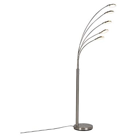 Lampada da terra LED dimmerabile dimmer incluso - 5 luci - H 1800 mm - Acciaio - Design - Illuminazione interna - Soggiorno I Camera da letto (1/5)