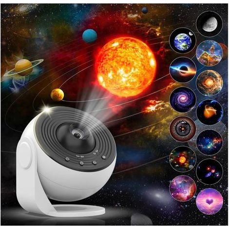 Projecteur Ciel Étoilé, 13 en 1 Projecteur Galaxie, 4K HD Planetarium Projecteur RéGlable Angle et Focale avec Fonction Timing (1/5)