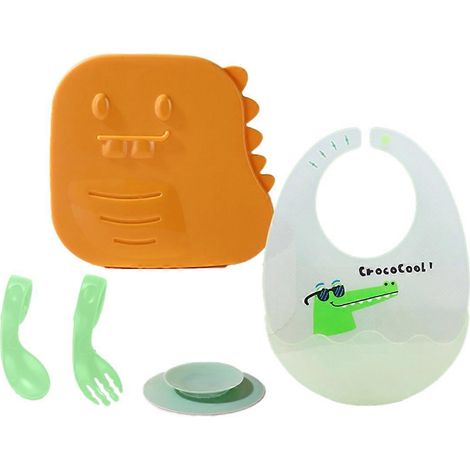 Boîte à bento pour enfants - Boîte à lunch étanche avec compartiments - Compatible micro-ondes et lave-vaisselle - Assiette à dîner pour enfants (1/4)