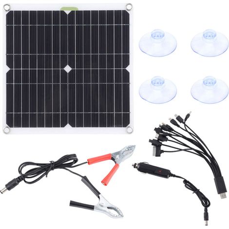 200-W-Auto-Solarpanel-Ladegerät-Set, tragbares Universal-Handy-MP3-Ladegerät für Fahrzeug, Wohnmobil, Yacht (1/5)