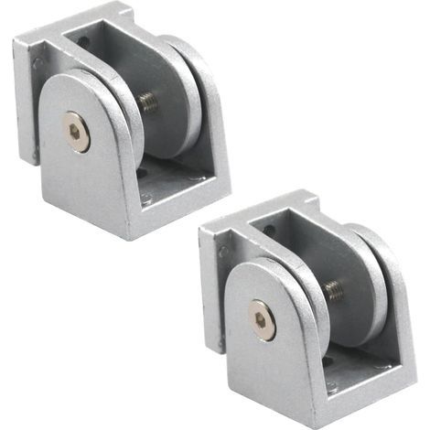 Lot de 2 joints pivotants en alliage de zinc 4040 - Profilé en aluminium - Connecteurs d'extrusion d'angle (1/5)