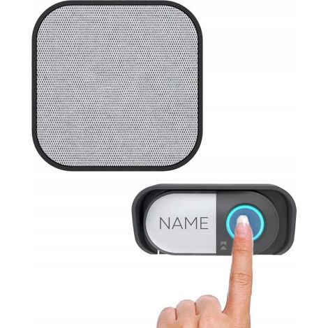 Sonnette sans fil OR-DB-KA-170/B - Noir - Bouton étanche - Portée de 150 m - 36 mélodies (1/4)