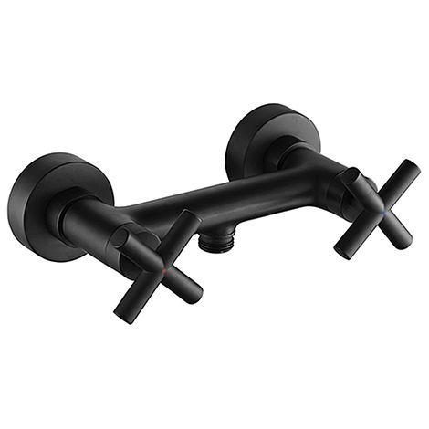 Edouard Rousseau – Mélangeur de douche NANKA noir – Entraxe 150 mm – Mécanisme céramique précis – Fixation murale Ø 60 mm