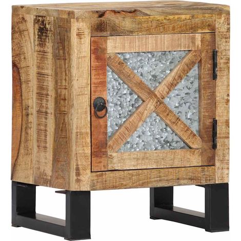 vidaXL Mesita de noche de madera maciza de mango 40x30x50 cm (1/5)