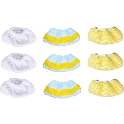 Lot de 9 housses de nettoyage en microfibre pour balai vapeur Easyfix SC2, SC3, SC4 et SC5. (1/5)
