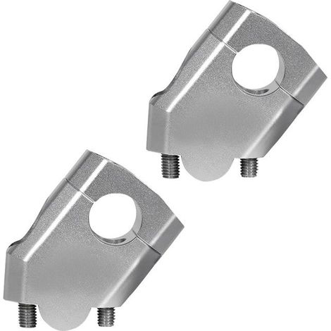 40mm Aluminium Lenkervorverlagerungen silber für Lenkstangen mit Ø 22mm 7/8"