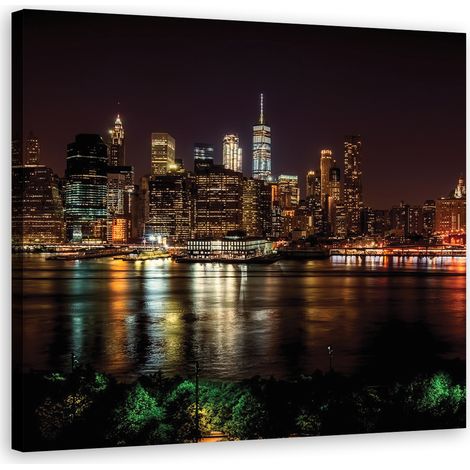 Tableau sur toile New York de nuit 30x30 (1/5)