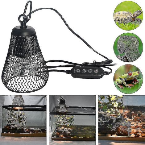 Lampe chauffante UVA/UVB pour reptiles avec variateur, idéale pour les tortues, les lézards et les serpents. (1/5)