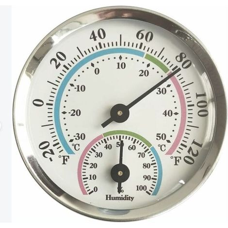 Thermo hygromètre, hygromètre de température, thermomètre intérieur et hygromètre intérieur, pour intérieur ou extérieur, résistant aux hautes températures (couleur) (1/3)