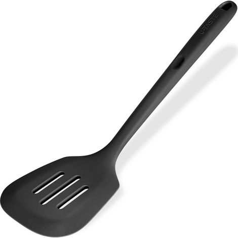 Silikon Pfannenwender extra lang, 315°C hitzebeständig, BPA-frei, Schlitzwender