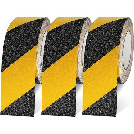 Lot de 3 Bande Antidérapante Escalier Bande de Sécurité Antidérapante Bande Adhésif Antidérapant Extérieurs 5cmx10m Ruban Antidérapant Tapis d'escalier (1/5)