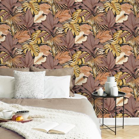 Papier peint intissé Indra 1005 x 52cm Marron (1/5)
