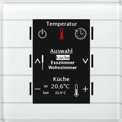 UNITÉ CENTRALE EN VERRE SMART AVEC ÉCRAN COULEUR, BLANC POUR DOMOTIQUE KNX MDT BE-GBZW.01