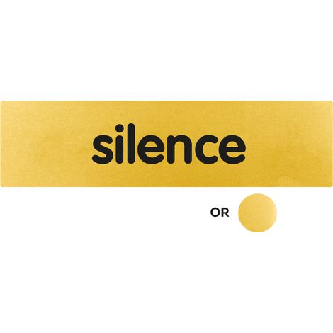 Plaque de porte Silence - Classique or 170x45mm - 4491103