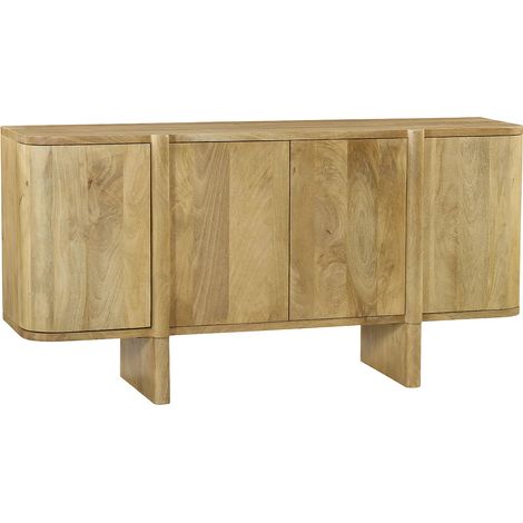 Credenza 4 porte in legno di Mango Naturale chiaro - MELYRAN (1/5)