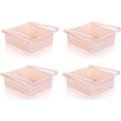 Cassetto per frigorifero – Contenitore estensibile con ventilazione – Per ripiani del frigorifero – Set da 4 (1/5)