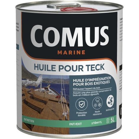 HUILE TECK  5 L - Huile d'imprégnation pour bois exotiques - COMUS MARINE (1/2)