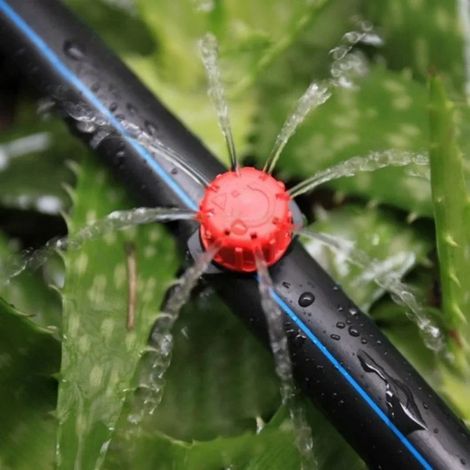 Lot de 50 arroseurs à jet réglable avec raccord fileté, buses de pulvérisation pour l'irrigation de jardin, micro-goutteurs (1/5)