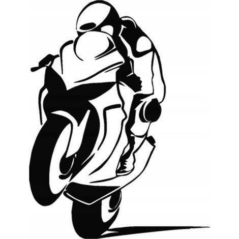 Adesivo Moto Speeder per auto, NERO (1/2)