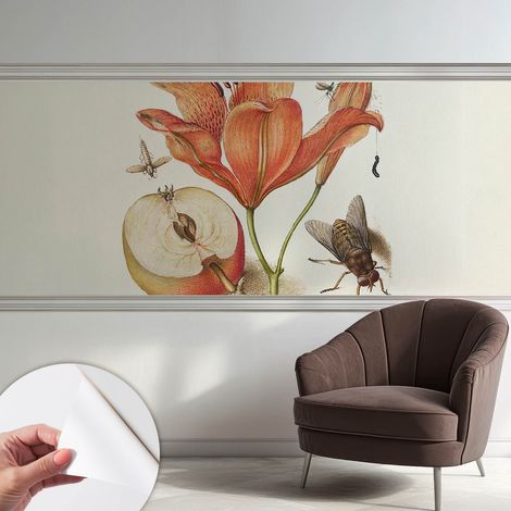 Selbsthaftend Tapete für Wohnzimmer Schlafzimmer Küche - Wanddekoration Botanische Illustration 250x104 cm (1/5)