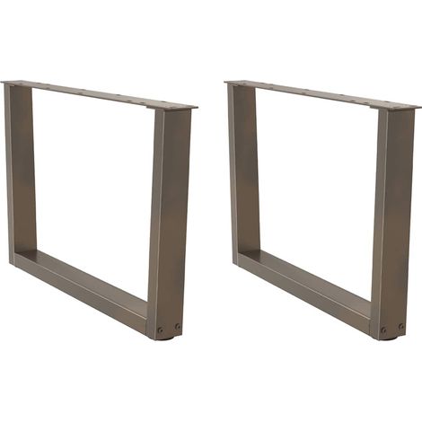 Couchtischbeine V-Form 2 Stück Naturstahl 70x(42-43,3) cm Stahl