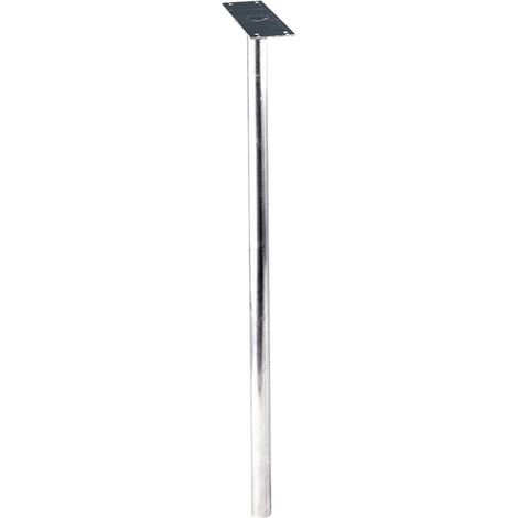 Decayeux – Piquet boîte aux lettres cylindre alu – Pied en aluminium – Résistant aux intempéries – Fixation au sol incluse