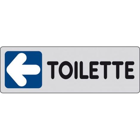 ETICHETTA SEGNALETICA TOILETTE A SINISTRA Q.TA 10 TOILETTE A SINISTRA