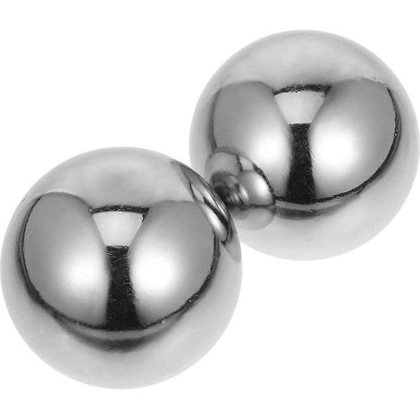 Lot de 2 boules de Baoding en acier inoxydable pour soulager le stress et pratiquer des exercices de thérapie manuelle (parents et enseignants). Taille : 5 cm (2 pouces). Conception durable.