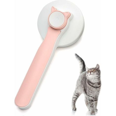 Peigne de toilettage pour chat, brosse démêlante pour poils longs et courts, rose – DELKEVIC