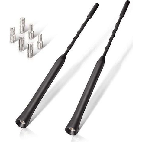 Antenne Voiture FM Dab Antenne Autoradio Antenne Voiture de Toit 2 pièces 23cm Remplacement Universelle Antenne Auto avec Fonction de Réception FM/Dab Puissante, Non original (1/4)