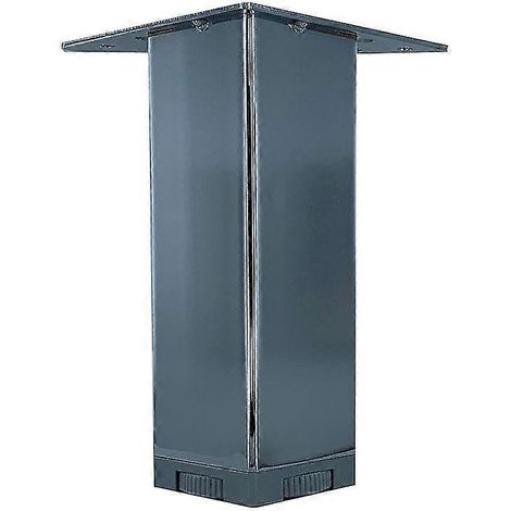 Pieds de meubles carrés chromés, 15 cm de hauteur (1 pièce) (1/5)