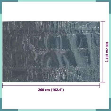 92981 Film solaire de piscine flottant PE 260x160 cm Noir et bleu (1/5)