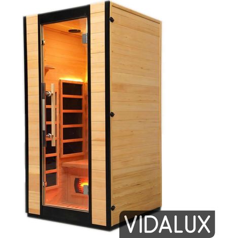 Vidalux Platinum 1 Person Full Spectrum Infrared Sauna With Complete Heat