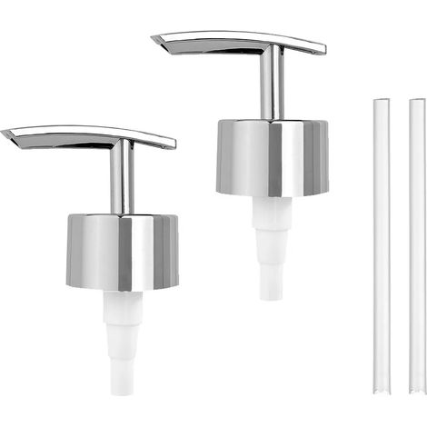 Ricambio pompa dispenser sapone cromo con design curvo 2 pezzi (1/5)