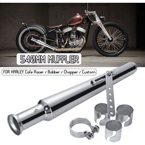 1x Silencieux Cocktail Shaker Tulip Bell End Pour Harley Cafe Racer Bobber Chopper Custom (1/4)