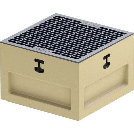 ACO Self Punktablauf Standardpoint Polymerbeton 25 x 25 x 21 cm Entwässerungsrinnen