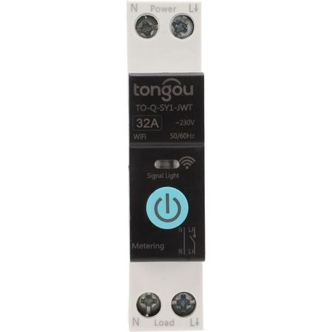 AIPERQ Jeffergarden DIN Rail Circuit Breaker, Smart WIFI Switch, Mobile Phone Remote Control, 3 Timer Modes for Home Appliances 32A (1/4)