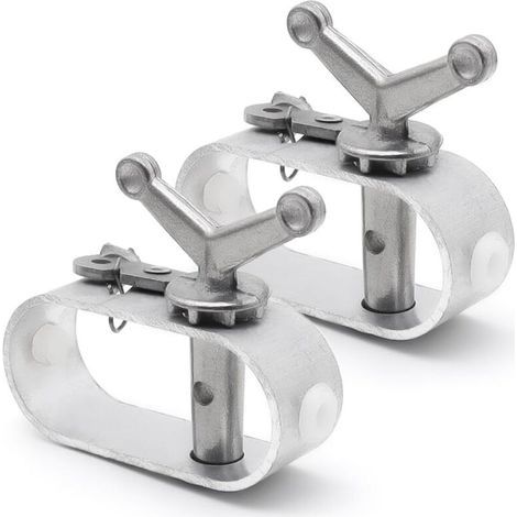 Lot de 2 Treuil de Couverture de Piscine Alliage d'Aluminium Tendeurs Cliquet pour Couverture de Piscine Applicable à Bâche de Piscine Fixation (1/5)