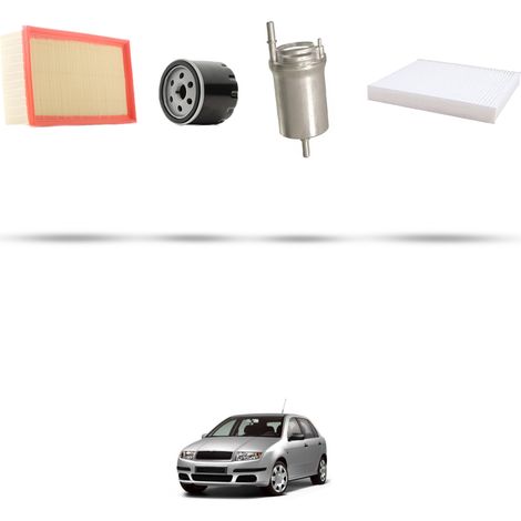 Kit tagliando 4 filtri compatibile con Skoda Fabia I (6Y2,6Y3,6Y5 ) 1.4 16v 74kw dal 1999 (1/5)