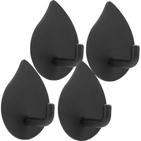 Set di 4 ganci a S robusti senza adesivi per asciugamani, bagno, armadio, ganci da parete, ganci a forma di goccia d'acqua, ganci per cornici fotografiche (1/5)