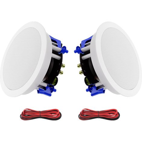5.25 Inch Recessed Ceiling Speaker, Recessed Ceiling Speaker for Bathroom, Wall Speakers for Kitchen, Bedroom, Porch Covered (8 Ohms 300 Watts) (1/5)