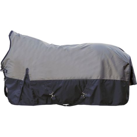 115 cm, grigio e nero: Coperta da paddock per cavalli modello Edmonton tessuto esterno 1680 denari imbottitura 300 g (1/3)